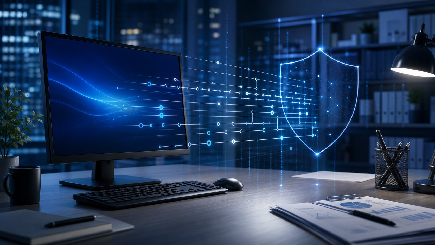 PC操作記録と通信記録が企業を守るイメージ